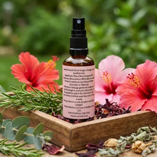 Hibiscus Glow Herbal Hair Oil – Conditioning, Smoothing & Natural Glow