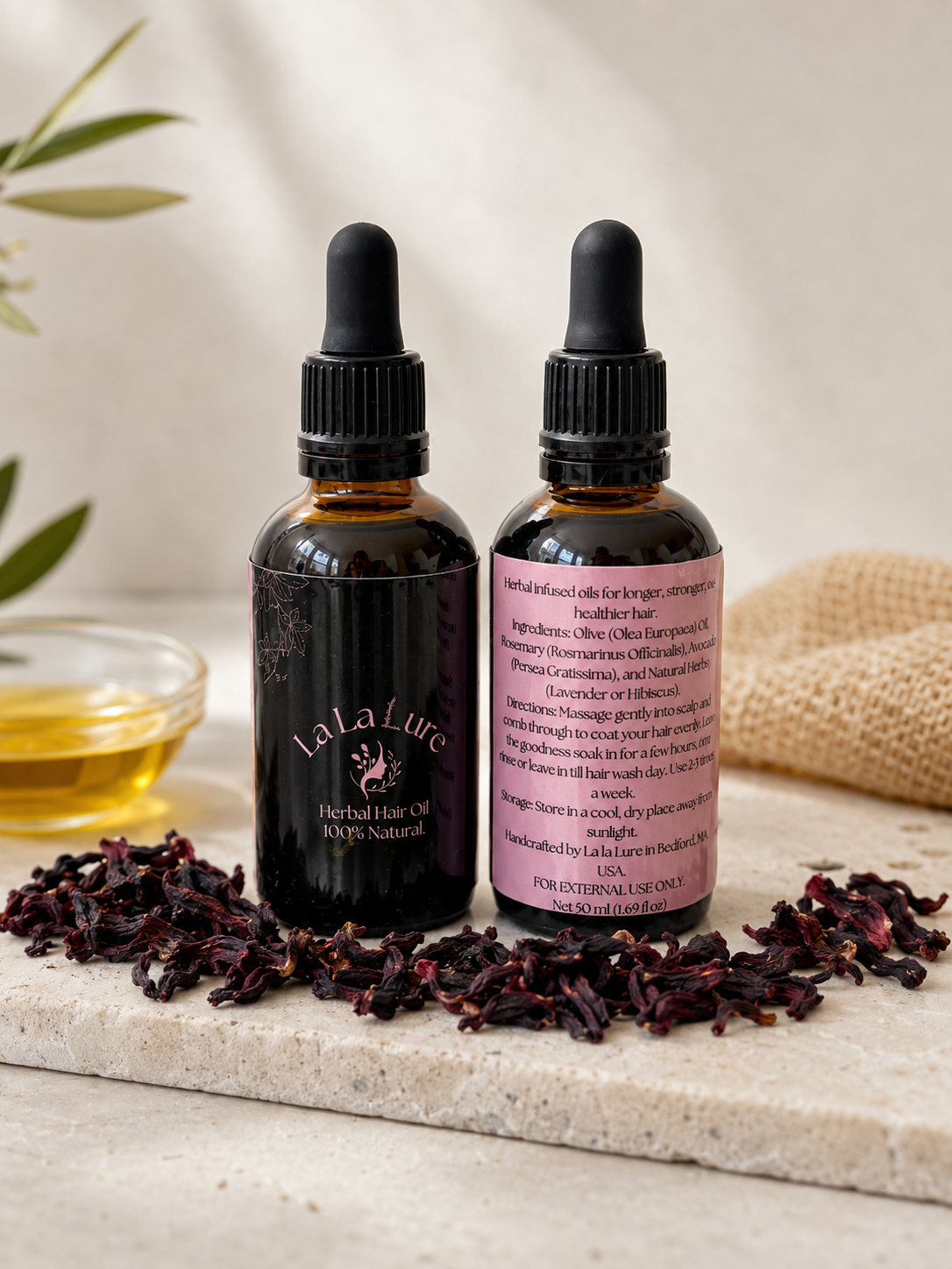 Hibiscus Glow Herbal Hair Oil