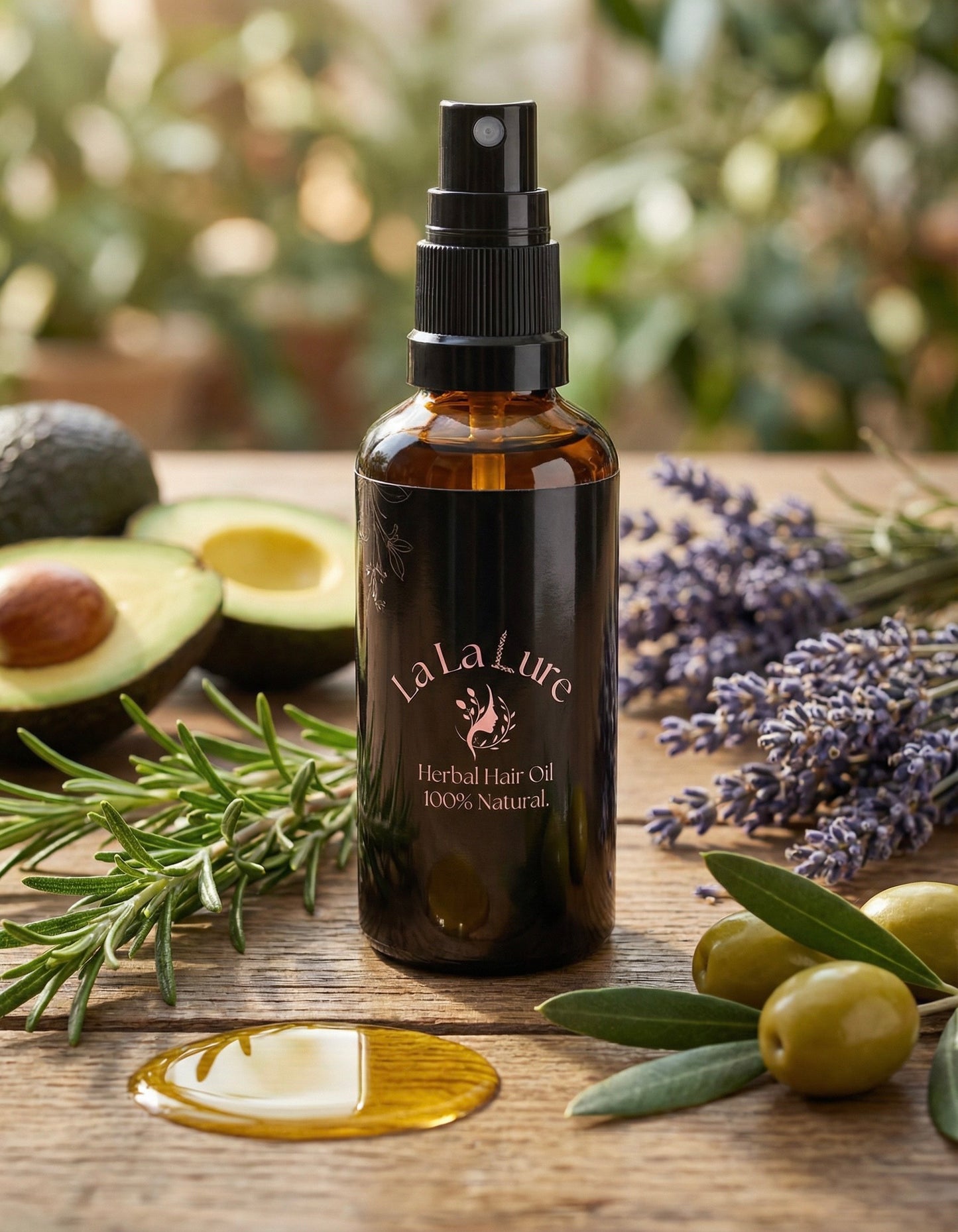 Lavender Kiss Herbal Hair Oil – Nourishing, Softening & Hydrating