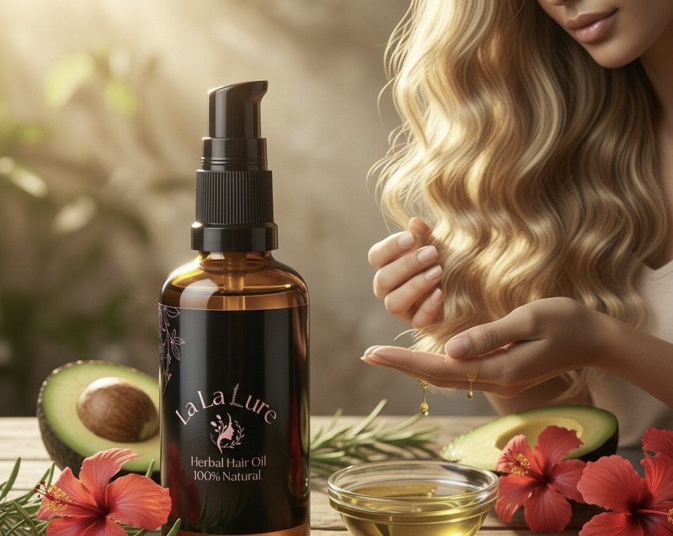 Hibiscus Glow Herbal Hair Oil – Conditioning, Smoothing & Natural Glow